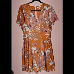 Express Tropical Skater Dress